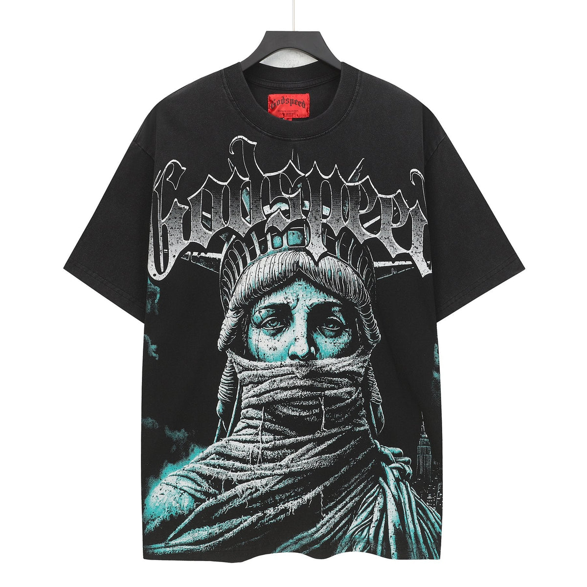 Godspeed Statue of Liberty Graphic T-Shirt — hero