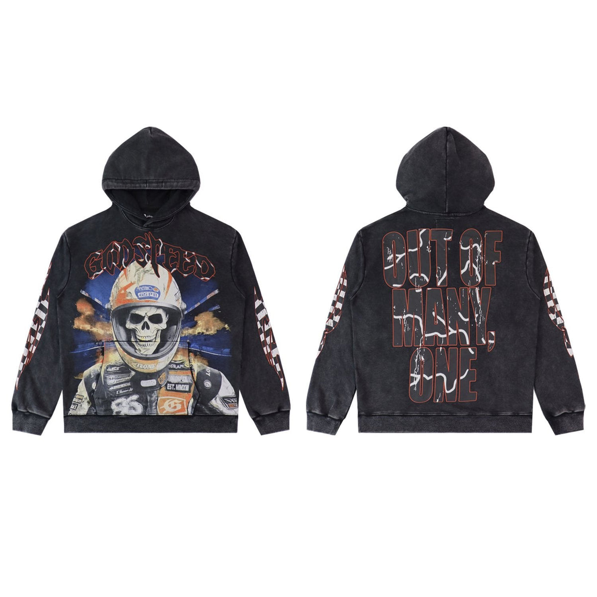 Godspeed Skull Racer Graphic Hoodie — hero