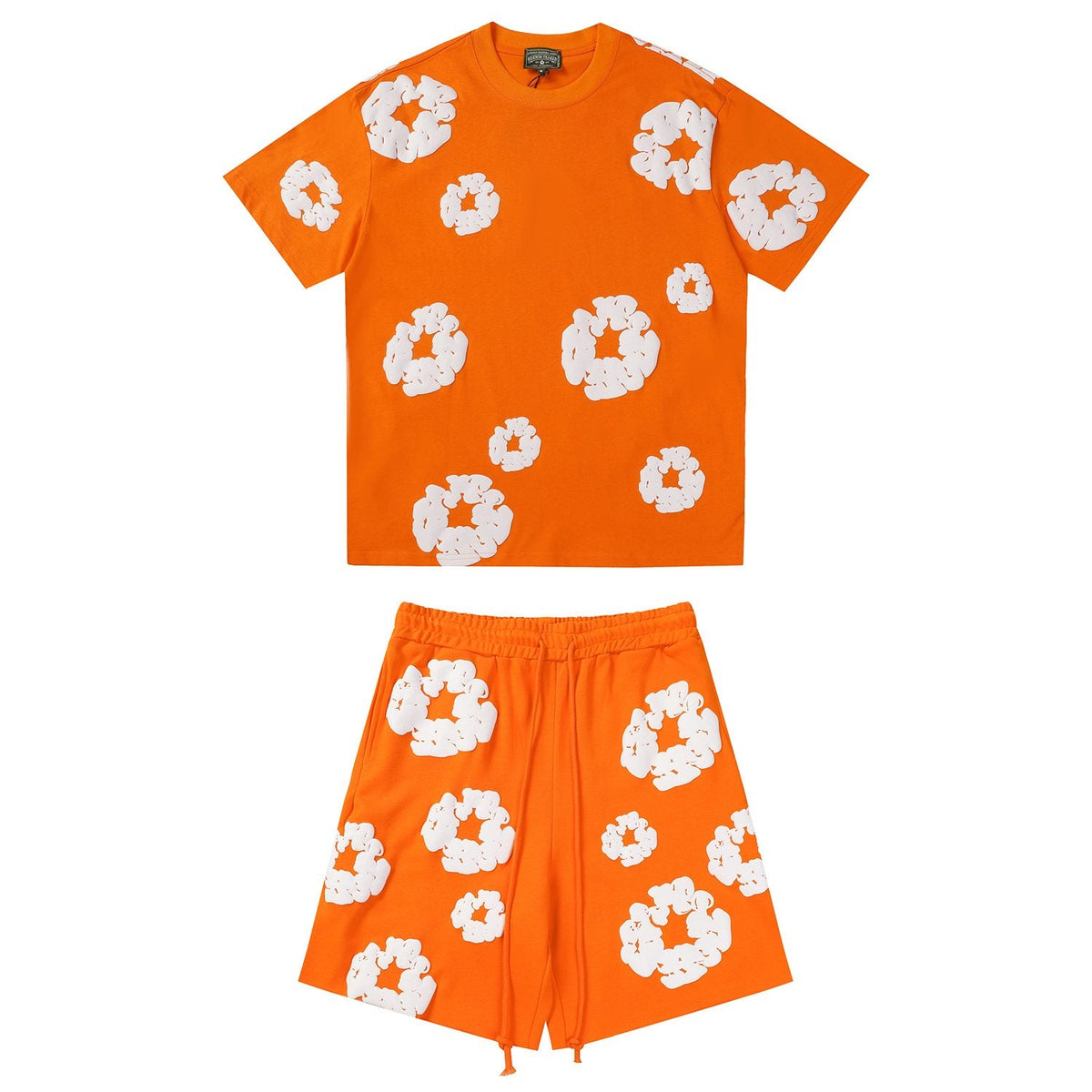 DENIM TEARS Floral Cloud Print Short-Sleeve Set — front