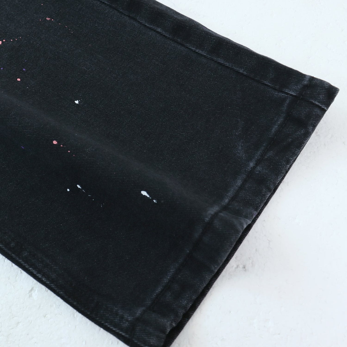 Valley Dreams Lives Forever Paint-Splatter Jeans — detail
